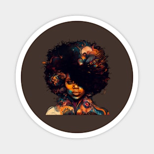 afro vintage style Magnet